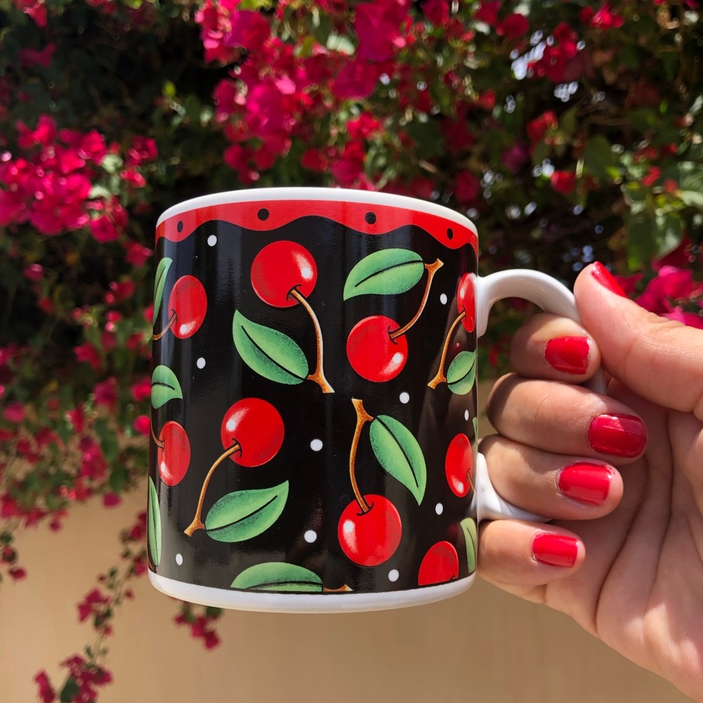 Vintage Cherry Mug designed by Mary Engelbreit
